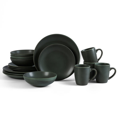 Stone 16-Piece Dinnerware Set Stoneware & Reviews | Joss & Main